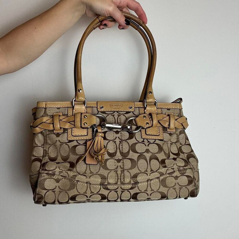 Coach Vintage y2k Hampton Signature Carryall Shoulder Bag